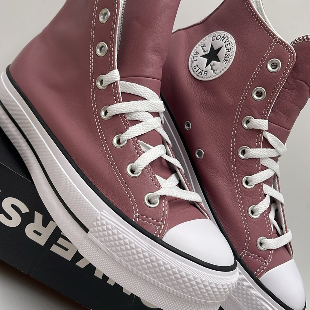 Converse WMNS CTAS LIFT HI
PINK AURA/WHITE/BLACK A07858C Platforms Sneakers - Picture 7 of 16
